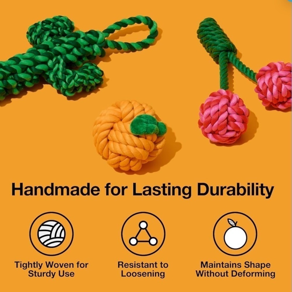 VETRESKA Dog Rope Toys,3 Pack Durable Tug of War Dog Toy  Rope Toy